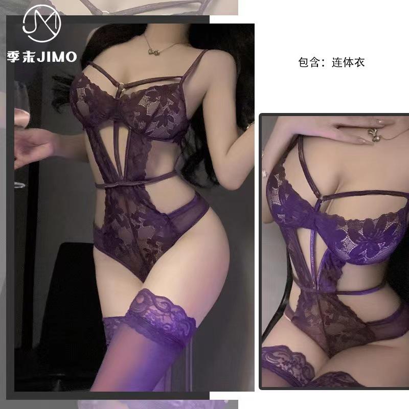 Sexy Royal Sister Lace Erotic Underwear Perspective Free Gathering Show Big Lace Onesie Women Pure Desire Uniform