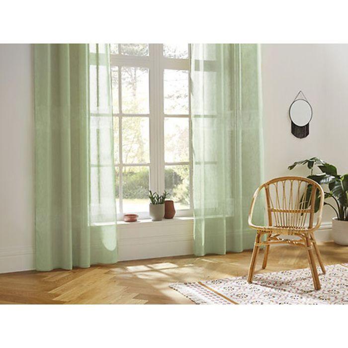 Sandfarbener gewebter Voile "Sab" 140 x 240 cm Atmosphera