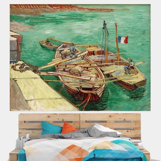 Landscape Background Cloth Ins Hanging Cloth Art Living Room Wall Cloth Bedside Decoration Tapestry Bedroom Wall Blanket