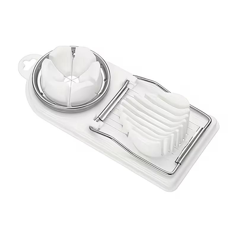 Cortador y Rebanador de Huevos 2 en 1 Divisor Multifuncional de Huevos Cortador de Huevos con Alambre de Acero Inoxidable para Huevos Cocidos Gadget de Cocina