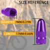 BOROLA Presta Valve Caps 4 Pack Anodized Aluminum Alloy Bicycle Bicycle Tire Cap Dust Cover (Purple)