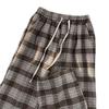 Wool Casual Pants Men's Japanese Loose Lazy Wind Wide Leg Pants Autumn and Winter Vintage Plaid Pants