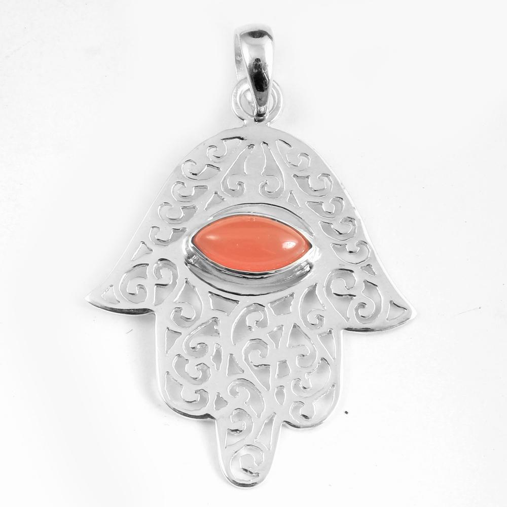 

Подвеска Рейки, Серебряная подвеска с лабрадоритом, Подвеска с сердоликом, Подвеска Рука Хамса, Серебряные украшения, Украшения ручной работы из серебра 925 пробы оранжевый
