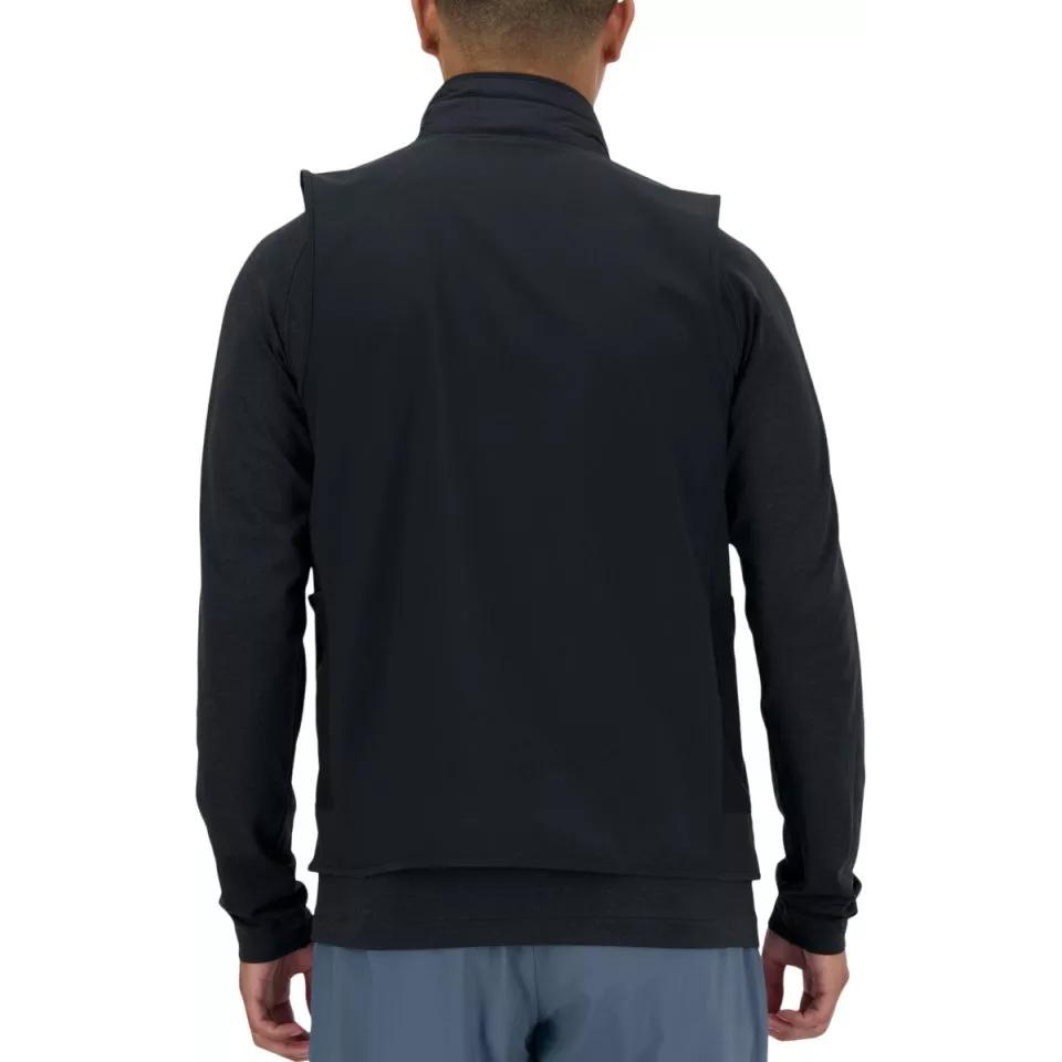 New Balance Vests Men's Black Stand Collar Moderate Knitted Fabric MV41283-BK