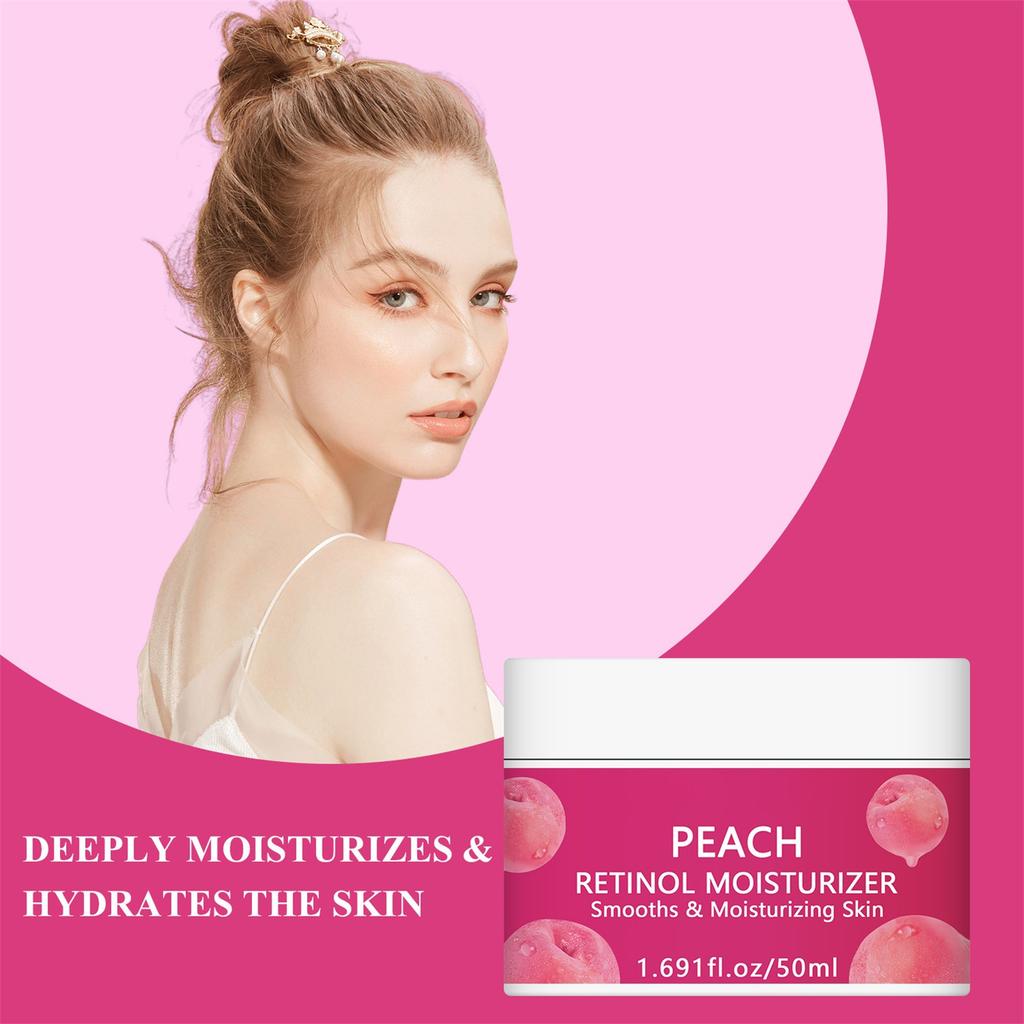 Peach Retinol Moisturizing Cream Deeply Hydrates And Softens The Skin, Brightens The Skin Tone, And Improves Dullness,50ml,