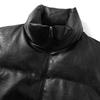 Fashion Winter Men's Sleeveless Jackets Plus Size Thick Waterproof Black Faux Leather Outerwears Man Warm Vest