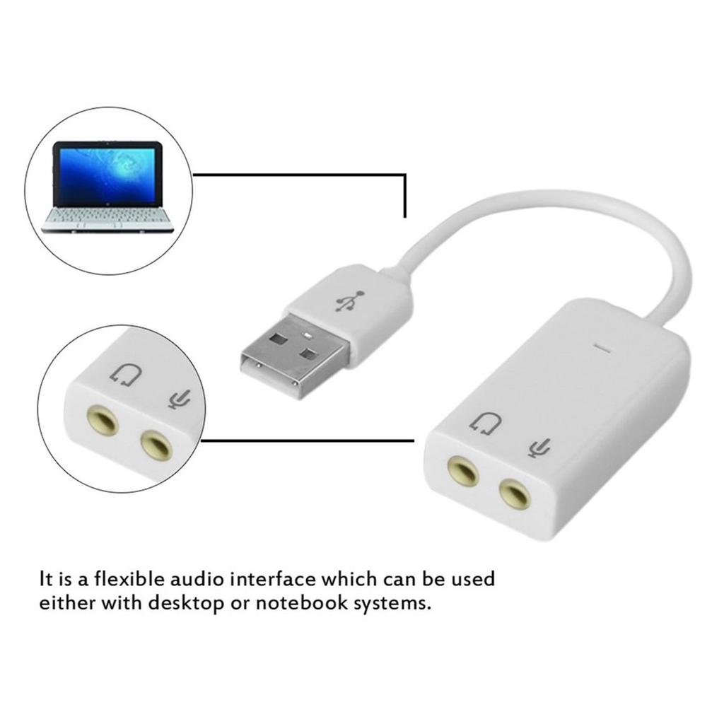 GS3 Sound Card Audio Virtual 7.1 Channel External USB For PC Desktop Notebook