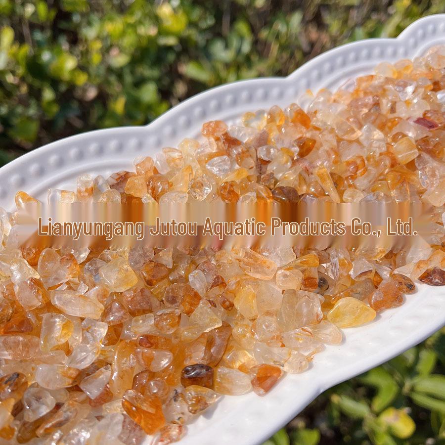 Brazilian Polished Yellow Tiger Eye Crystal Gravel for Fish Tank Landscaping & DIY Accessories.