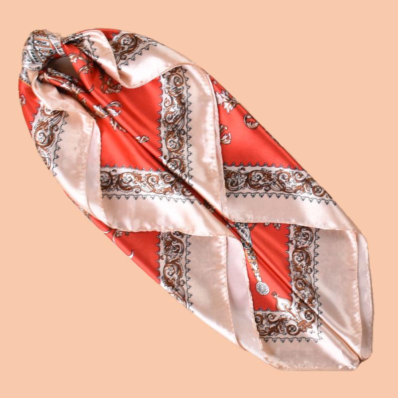 1PC Women's Summer Beach Accessory Fashion Satin Square Scarf 90*90inch Multi-use Headscarf Party Use Versatile Hair Towel