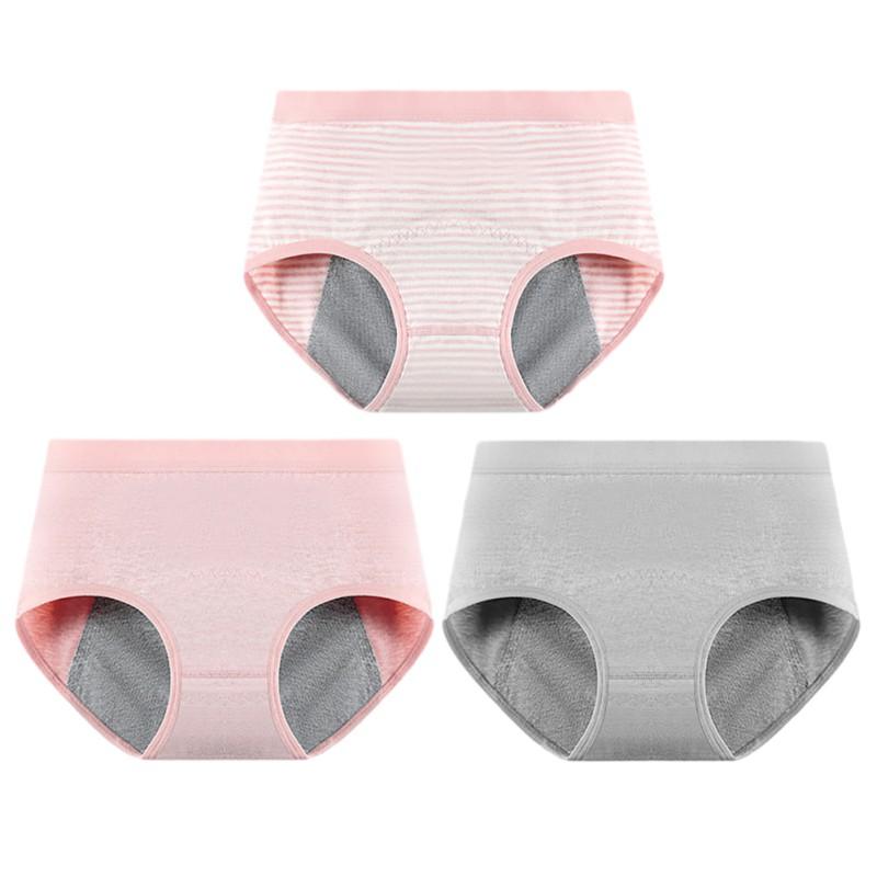 Teenage Girls Menstrual Briefs 3pcs High Waisted Leak Proof Underwear Panties