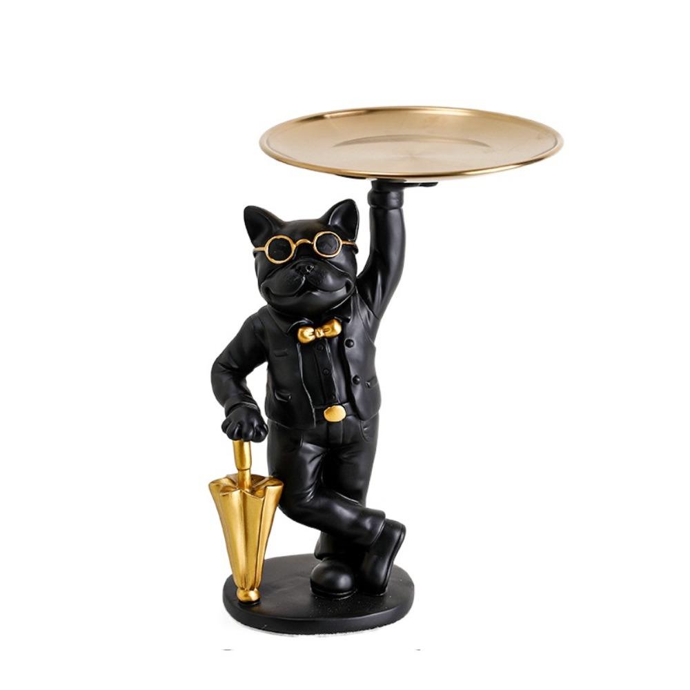 

Resin Storage Rack Dog Shaped Storage Display Plate Multi-Function Key Storage Tray Fruit чёрный