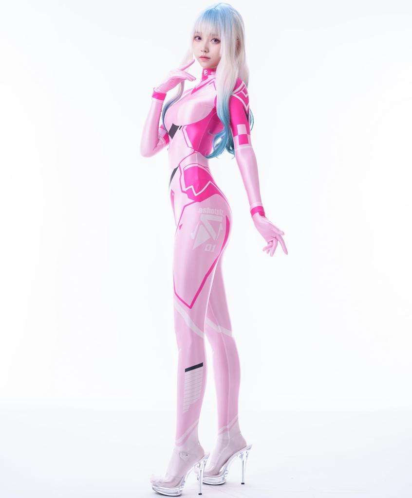 Sexy Full Body Zentai Costume with Back Smooth and Shiny Dance Tights [LOST-G] Gloves, Zipper,