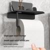 Punch-Free Bathroom Toilet Tissue Storage Rack and Roll Holder