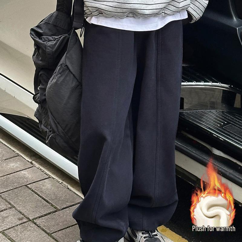 

Комплект для девочек 2025 года: полосатый базовый слой с длинным рукавом и широкие брюки свободного кроя 150 cm