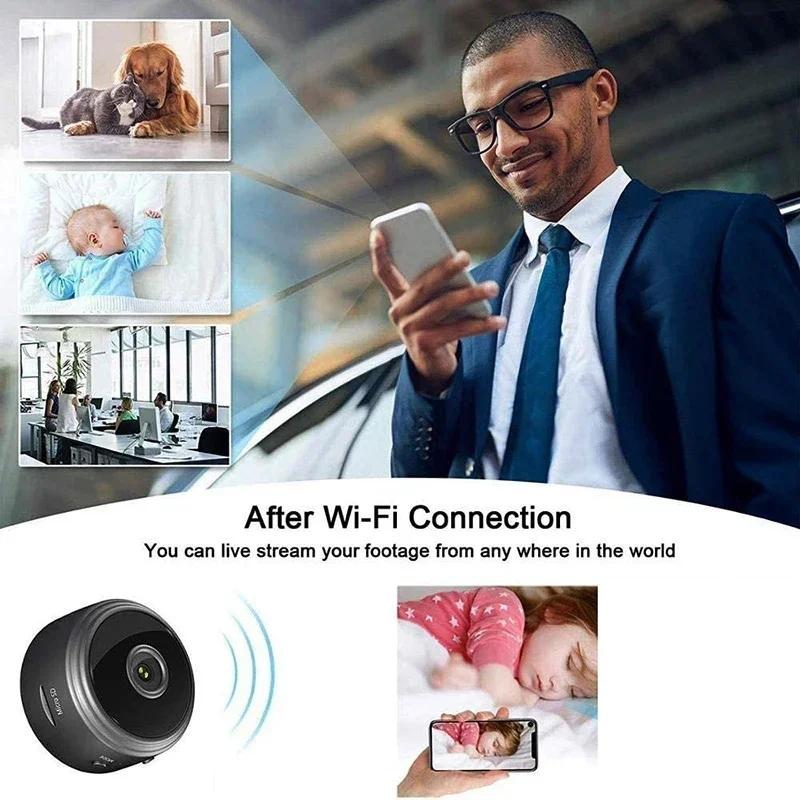 A9 Minikamera WiFi Trådløs overvåking Sikkerhetsbeskyttelse Fjernskjerm Videokameraer Videoovervåking Smart Home