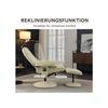 Fauteuil De Massage Avec Fonction Inclinable, Chauffage Et Repose-pieds, Fauteuil TV Relax En Tissu PU, Rotation À 360°, Beige