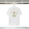 280g Double Yarn Cotton T-Shirt Couples Casablanca Castle Print Short Sleeve Round Neck Loose Fit