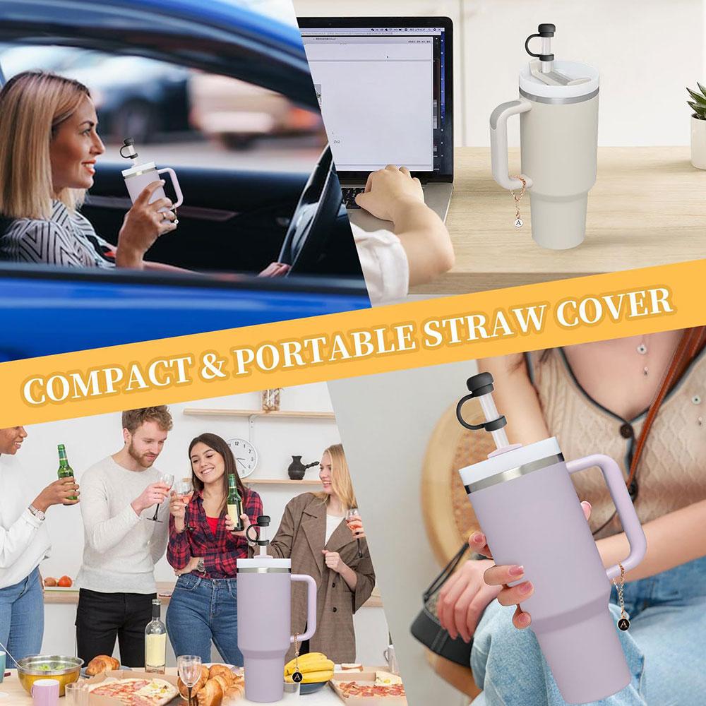 SW 10mm Reusable Silicone Straw Covers Cap Straw Toppers For Stanley Cup Leak-Proof Dust Proof Straws Cover Tumbler Accessories