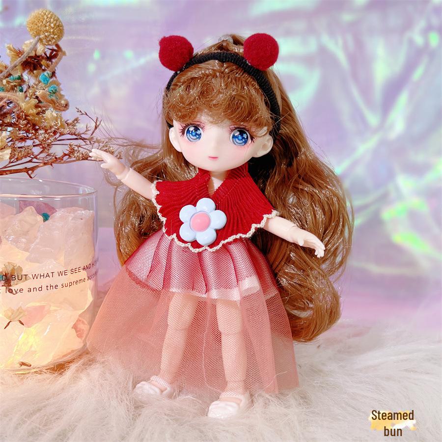 16cm Starry Eyes Barbie Doll - Cute Princess Dress-Up Toy for Girls