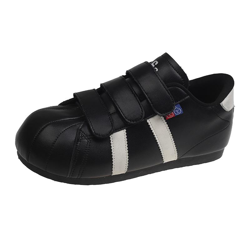 Replica cartoon casual board shoes for men and women, new Velcro flat-soled white shoes, light and breathable, trendy shoes for women, all-match