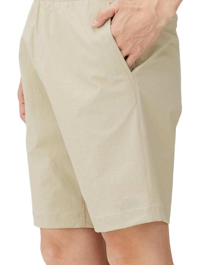 The North Face Stretch Training Rib Sand Size L Men's Water-Repellent Shorts, Taupe,