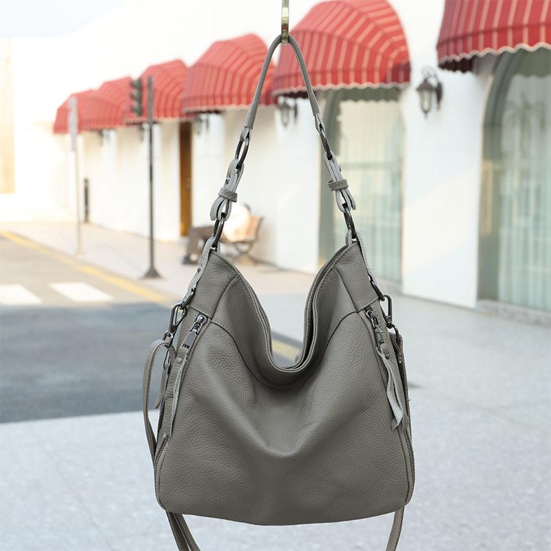 Everything Women Bag Middle-aged Mother Bag Single Shoulder Crossbody Bag Soft Leather Backpack Patchwork