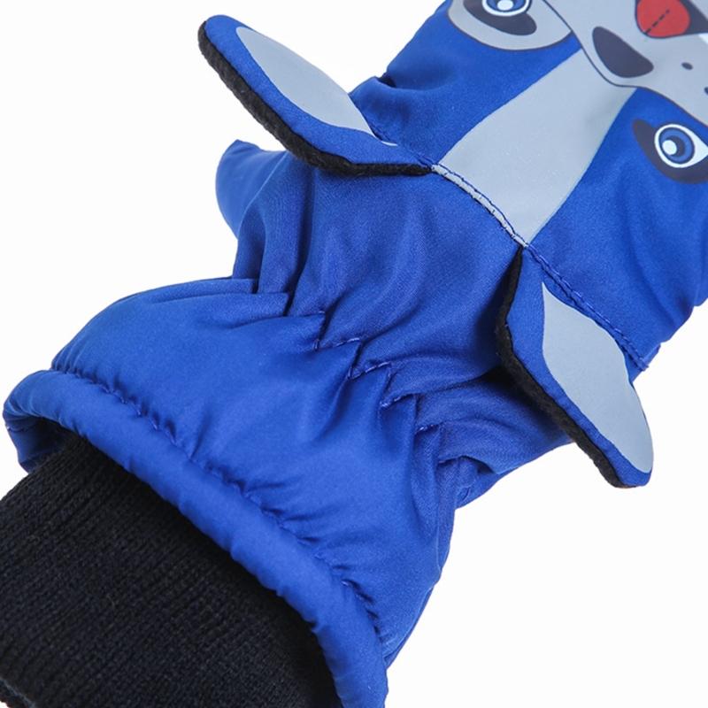 3-5Y Waterproof Kids Ski Gloves Winter Cycling Gloves Anti-Slip Gloves Warm Thick Fleece Snowboarding Mittens Gloves