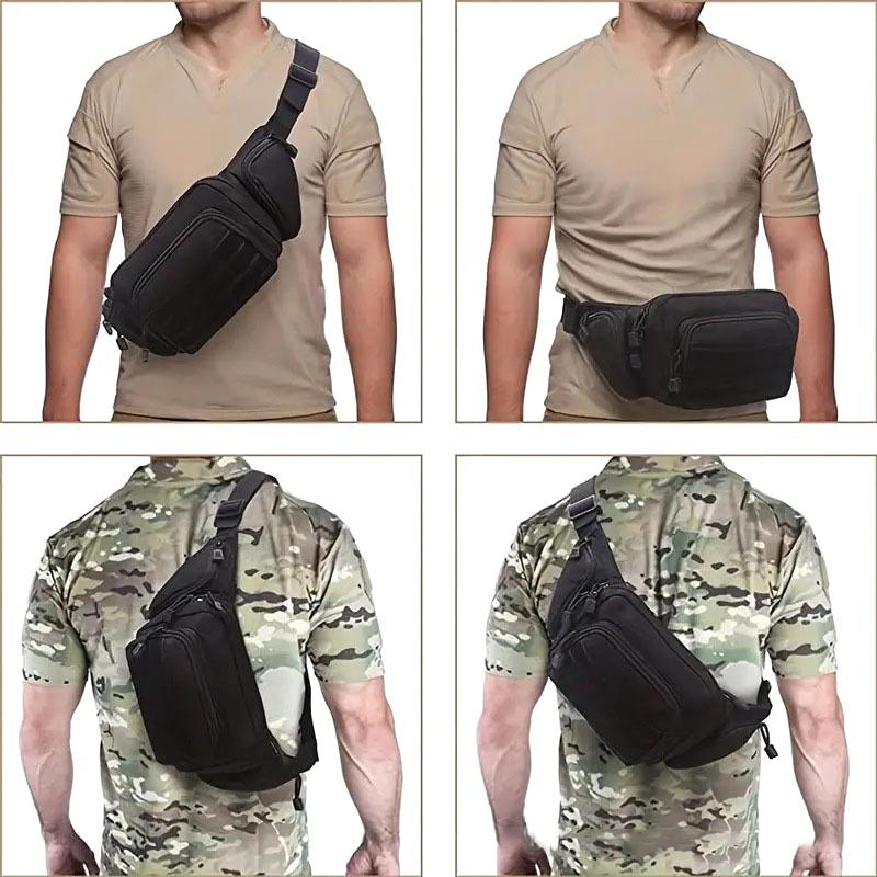 Tactical Multi-Function Waist Pack Fanny Packs For Men Nylon Shoulder Hiking Mobile Phone Bag Sports High-Capacity Waist Bag