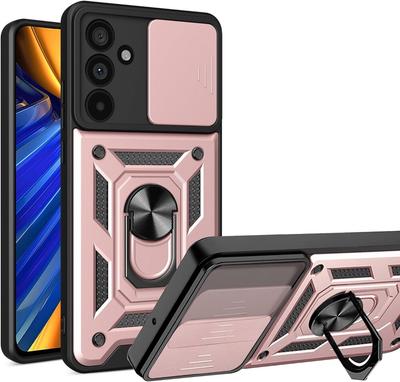 Armored Case for Samsung Galaxy M55 5G, CamShield Slide, Pink
