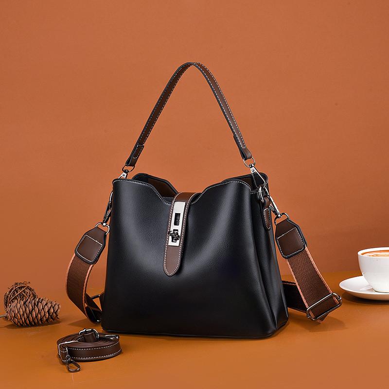 Ielgy Bucket Bag High-End Feel Large-Capacity One-Shoulder Messenger Female Bag