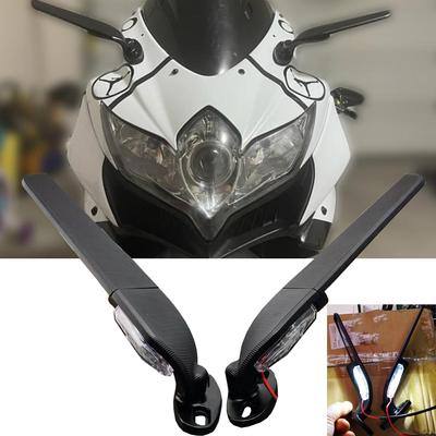 Motocicleta Modificada 2PCS Espejos Retrovisores Ala de Viento Ajustables Giratorios Espejos Laterales Para SUZUKI GSXR1000 K9 K10 K11 K12 K13 L17