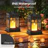 Solar Lanterns Outdoor Waterproof, 2 Modes LED Flameless Candle Hanging Light for Patio Yard Tree Decor