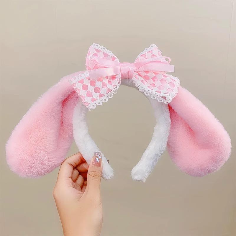 Cinnamoroll Hair Accessories Cute Dog Headband Cartoon Plush Headband Cosplay Internet Celebrity Bow Cute Headband