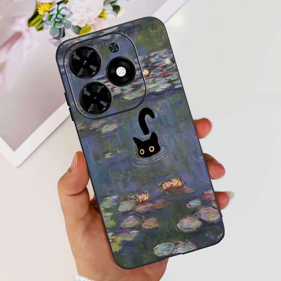 For Tecno Spark 20C Case Spark 20 Pro Cover Popular Flower Butterfly Clear Silicone Phone Cases For Tecno Spark 20 Spark20 Funda