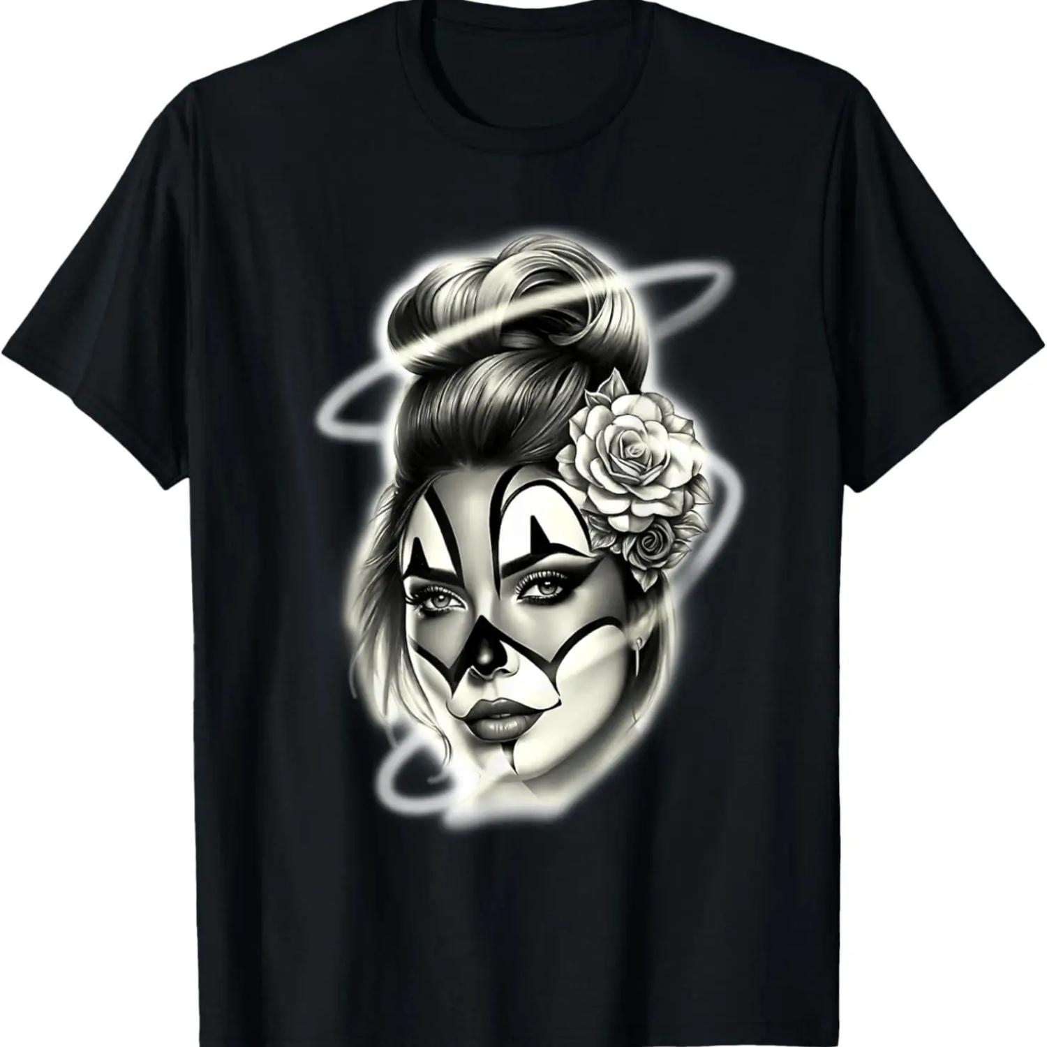 Payasa Pretty Girl x Chicano Clown Girl x Rose T-Shirt XXXXXL чёрный