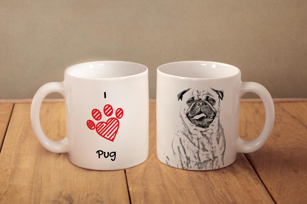 Pug - cup with a dog, cute cup with graphics, a gift with your photo from the Art-Dog brand
