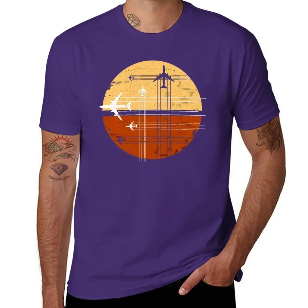 747 Sunrise | Vintage Retro Jumbo Jet T-Shirt vintage sweat mens graphic t-shirts anime