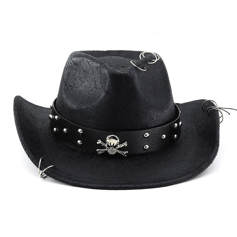 Pălărie Nouă Western Cowboy Vintage din Piele Ecologică pentru Bărbați Pălării Jazz Gentleman Pălărie Panama Cowgirl Sombrero Hombre