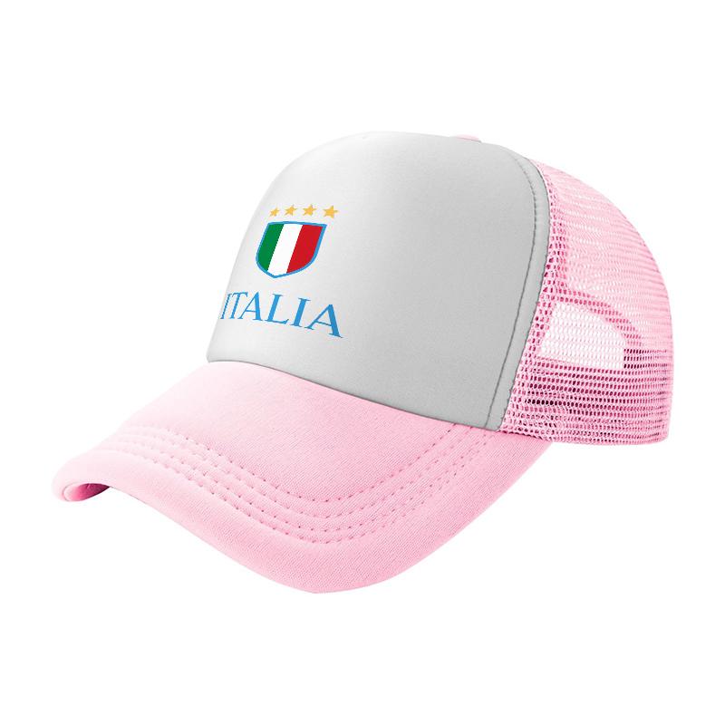 ITALIA National Team Logo Mesh Baseball Cap Breathable Design for Unisex and Women Sport Hat with Italian Flag and Stars