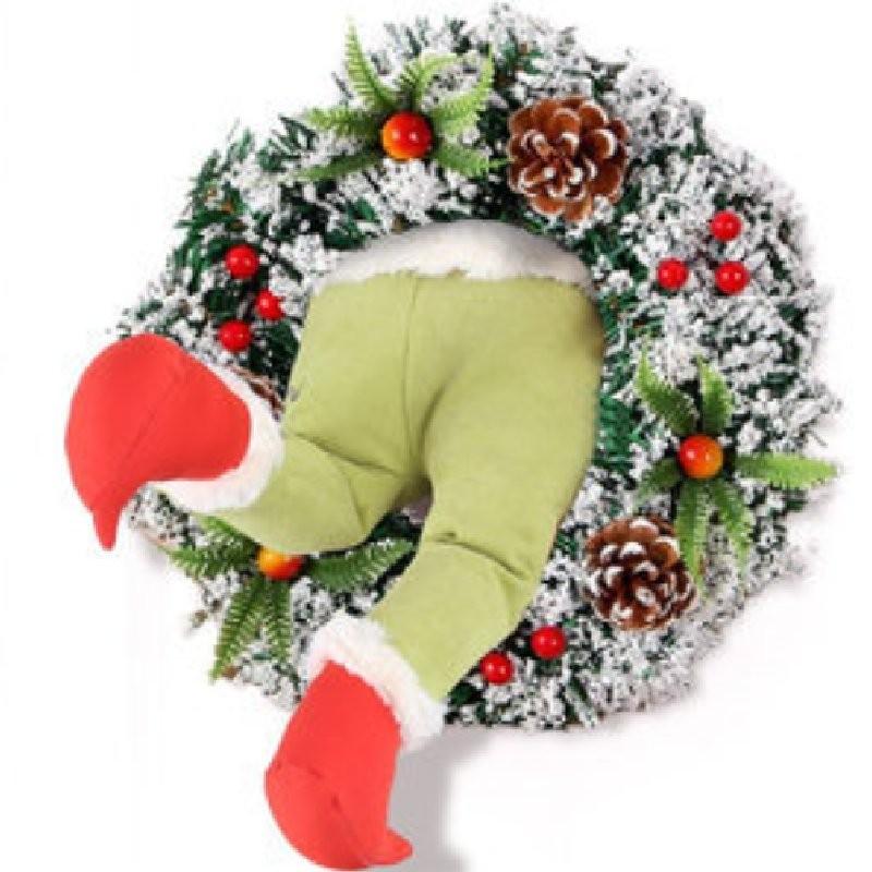 The Funny Christmas Burlap Wreath Door Creative Christmas Decorations
