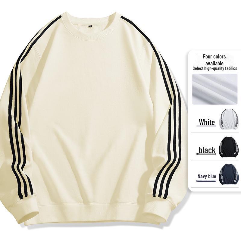 Polaris star Unisex Gestreept Sweatshirt met Ronde Hals - Trendy Lente/Herfst Top met Lange Mouwen M