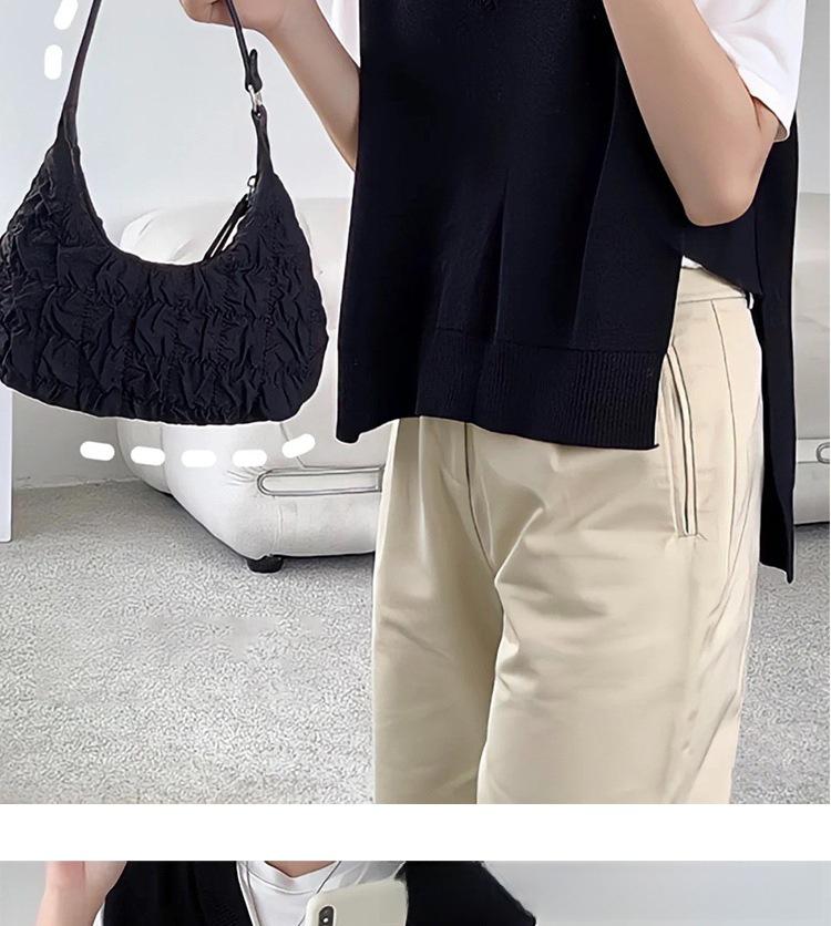 2025 Cloud Plissee Knödel Tasche - Niedliche Windbeutel Unterarmtasche für Studenten