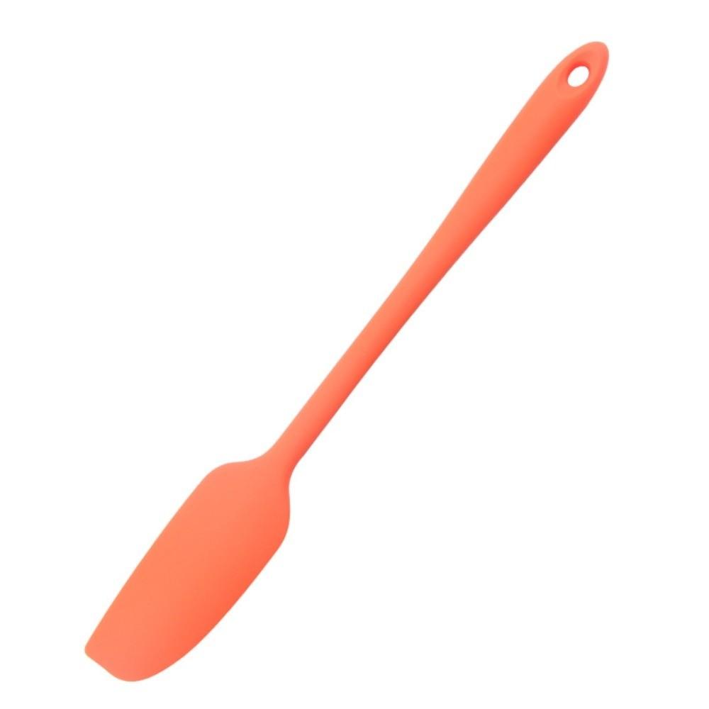 

New Silicone Jam Spatula Extended Non-stick Cream Spatula Integrated Heat Resistant Mixing Spoon Kitchen Baking Tool помаранчевий