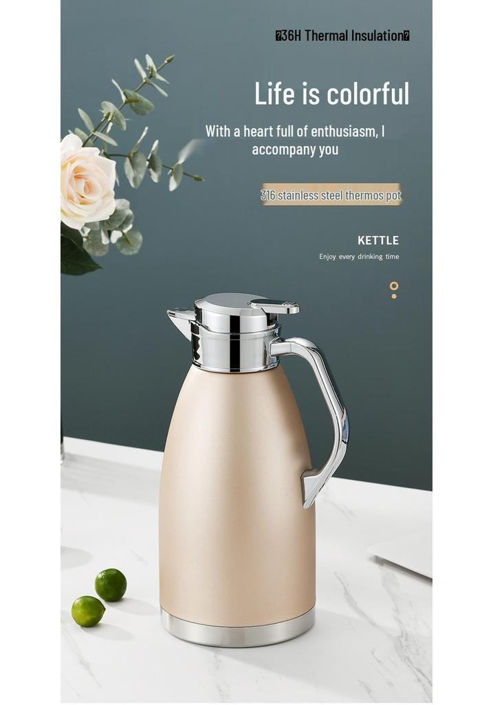 316 Stainless Steel Large Capacity Insulated Coffee Flask