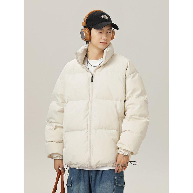 Wassup American-Style Cotton Jacket for Men 2024 New Winter Thickened Warm Puffer Jacket Cotton Coat Couple Stand-Up Collar Jacket