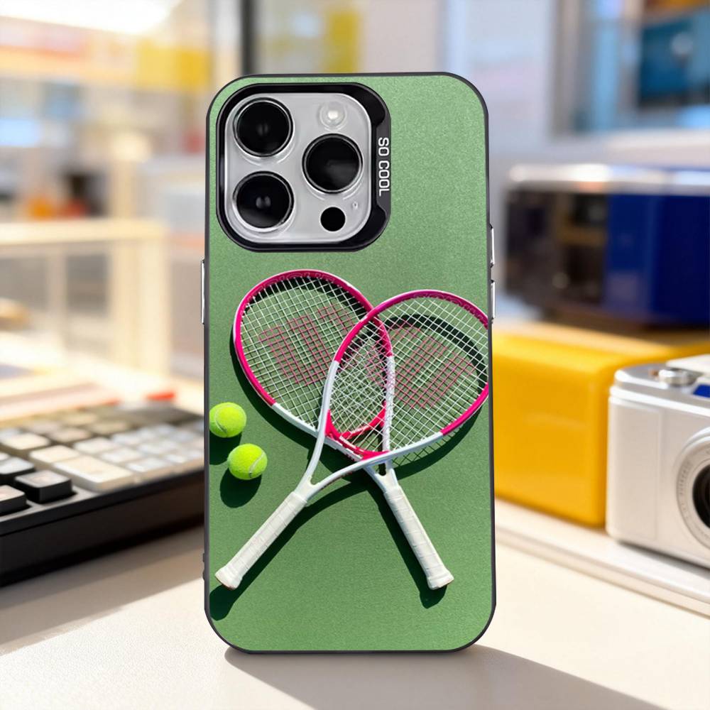 

Sports T-Tennis Cool Phone Case For iPhone 17,16,15,14,13,12,11,Pro,XS,Max,Plus,Mini,SE4,E IMD Matte Black iPhone17