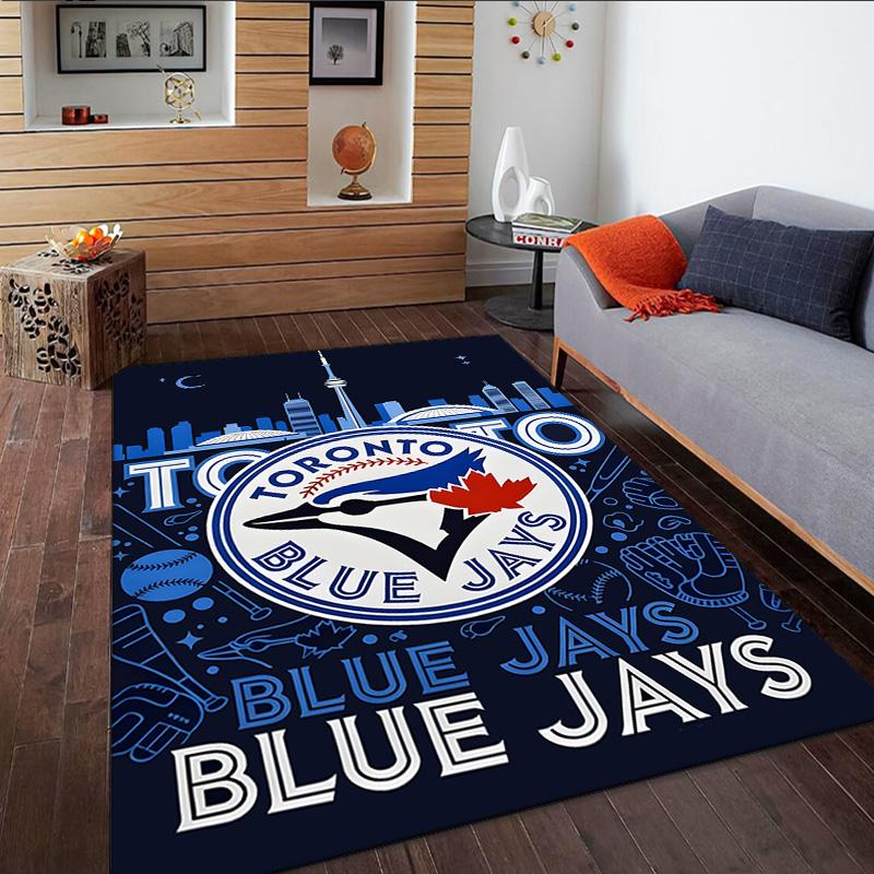 Blue Jays Logo Carpet, Kitchen Rugs, Yoga Mat, Non-Slip Mats, Rug for Bathroom, Living Room bedroom, Camping Rugs Christmas Gift