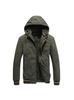 Men's Fleece-Lined Plus Size Cotton Jacket for Autumn/Winter
