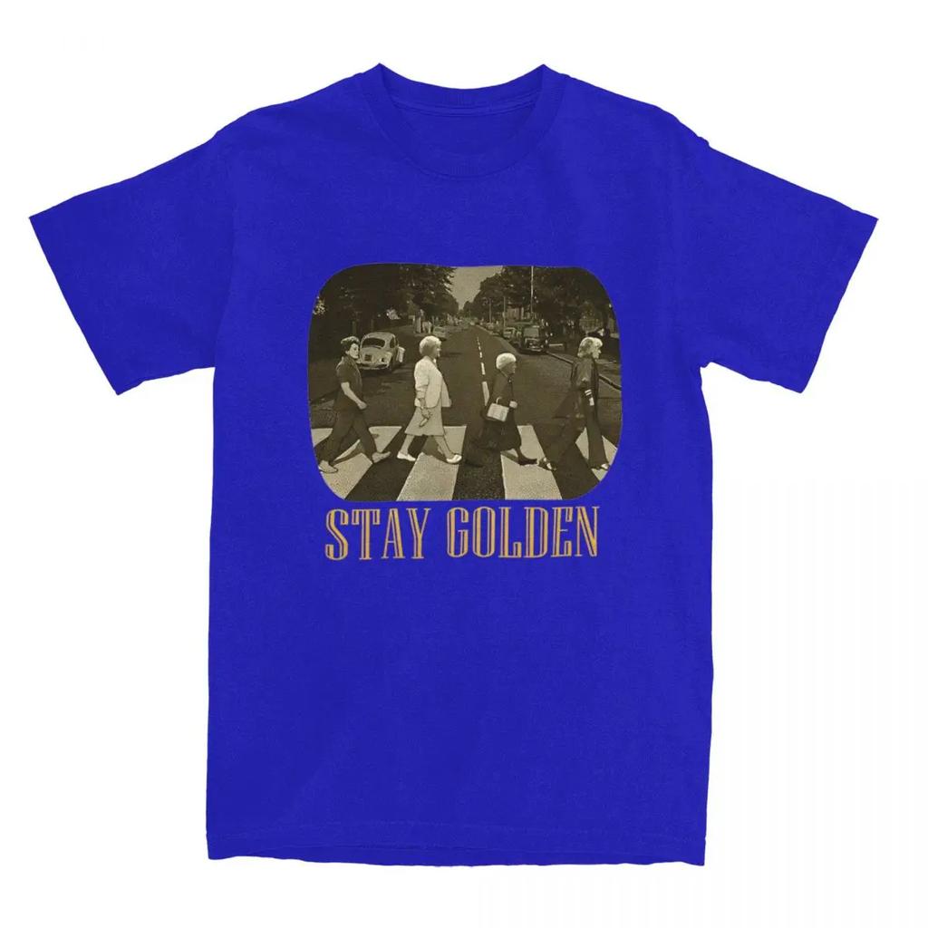Summer Golden Girls T Shirt Men Women's Pure  Funny Stay Golden Abbey Road Tee Shirt Short Sleeve Clothing