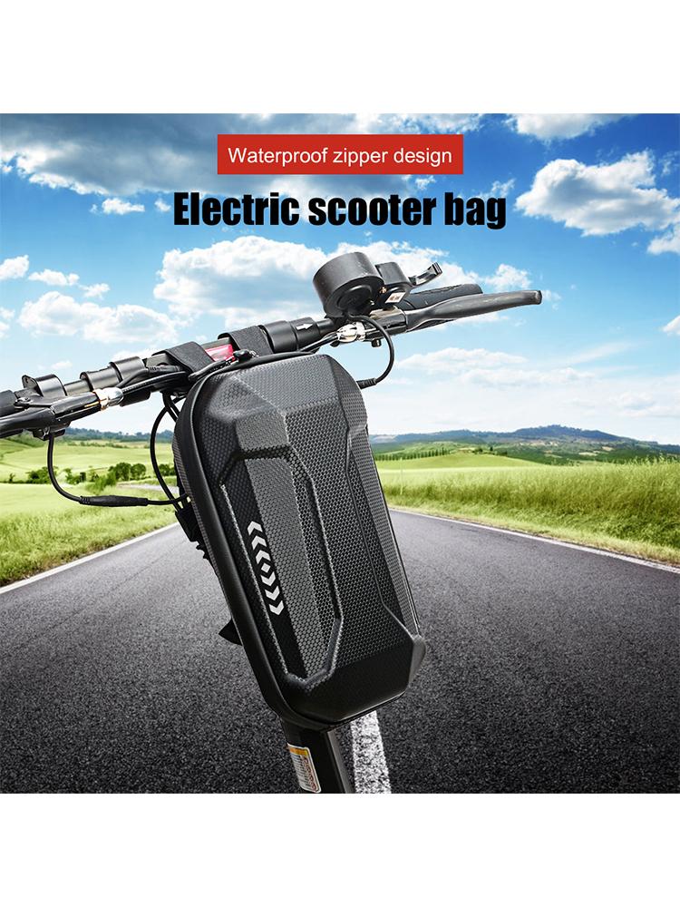 Electric Scooter Bag Double Zipper Large Capacity Universal Waterproof Electric Scooter Handlebar Bag for Kugoo M4
